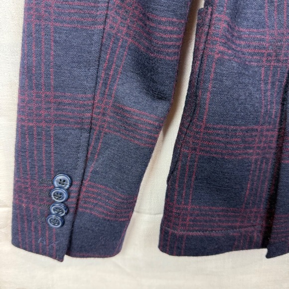 SUN68 Plaid Blazer Women's Size‎ 12 Two Button Blazer Business Casual - Picture 4 of 12